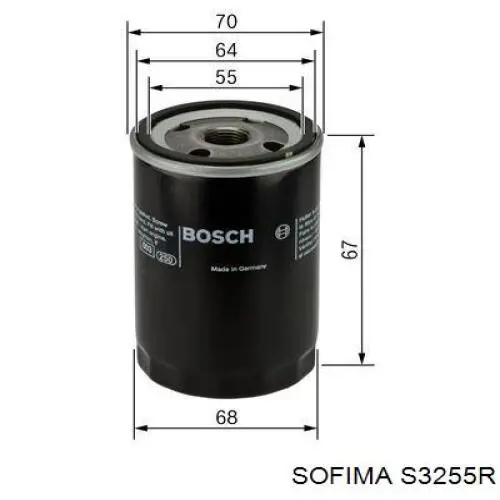 Фильтр масла Sofima S3255R