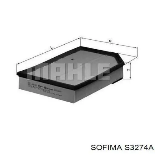 S 3274 A Sofima воздушный фильтр