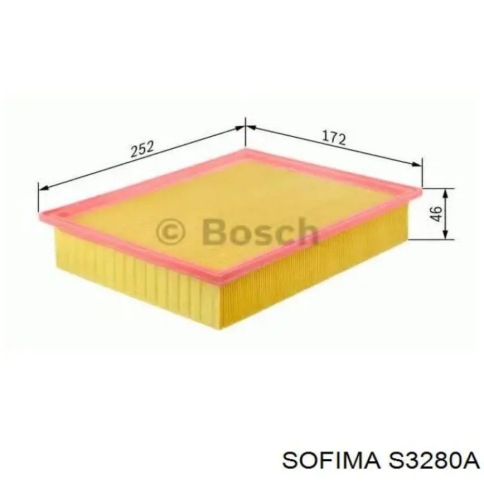 Купить S3280A Sofima Автомобильный фильтр воздуха