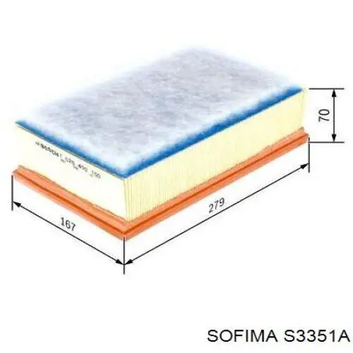 Элемент воздушного фильтра Sofima S3351A цена, от 9.02 USD