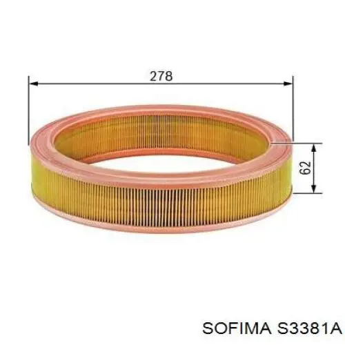 S3381A Sofima Воздушный фильтр двигателя