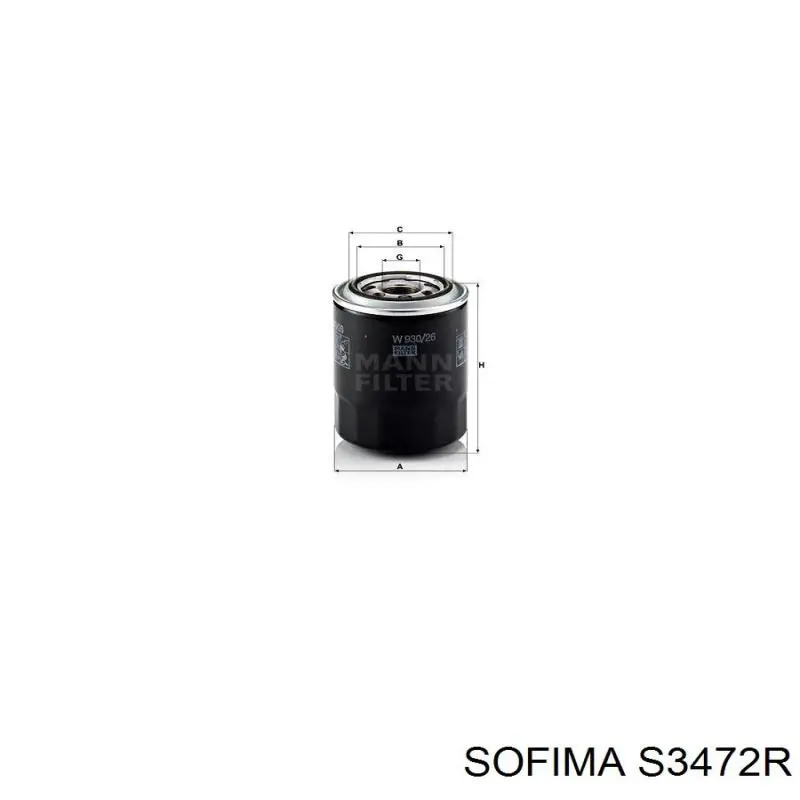 Фильтр очистки масла центробежный Sofima S3472R цена, от 7.31 USD