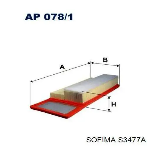 Фильтр воздушный Sofima S3477A