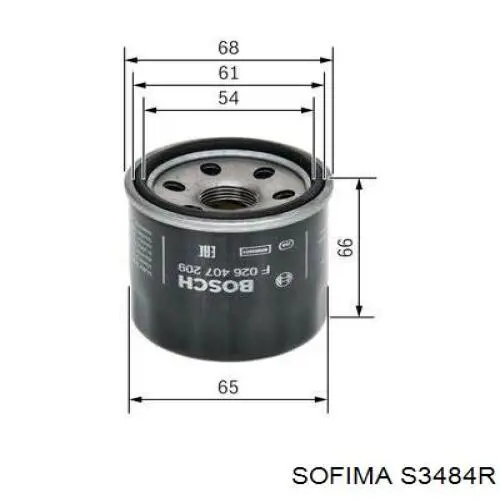 S3484R Sofima масляный фильтр
