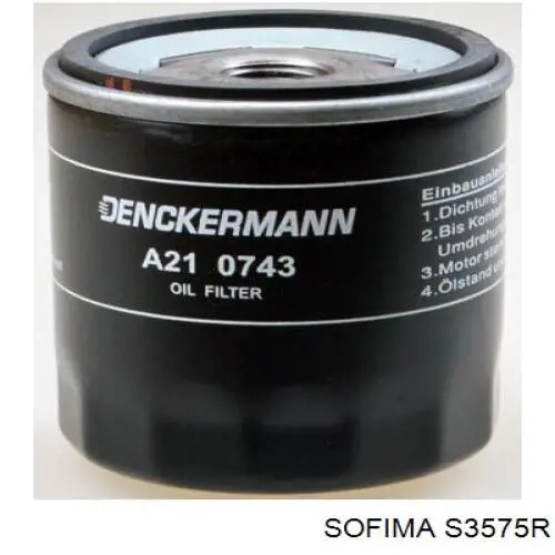 Filtro de aceite S3575R Sofima