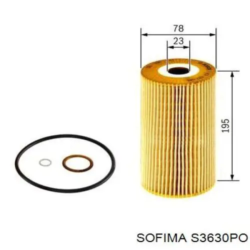 S3630PO Sofima Масляный фильтр двигателя