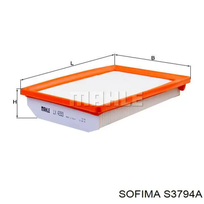 Купить S3794A Sofima Автомобильный фильтр воздуха