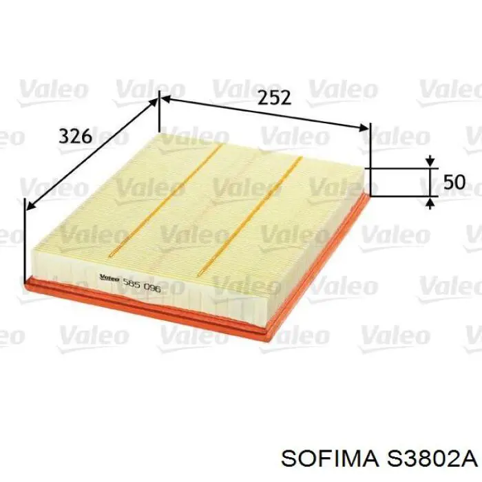 Элемент воздушного фильтра Sofima S3802A цена, от 10.49 USD