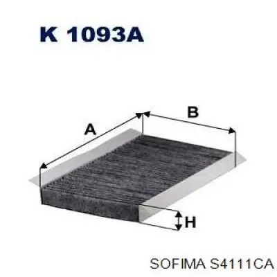 Фильтр воздушный отопителя Sofima S4111CA цена, от 4.81 USD