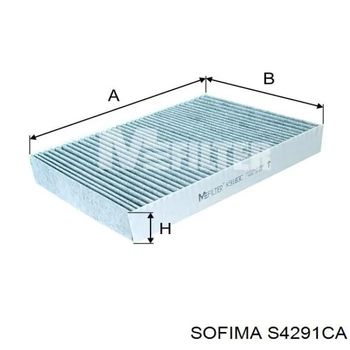 Фильтр воздушный отопителя Sofima S4291CA цена, от 8.18 USD