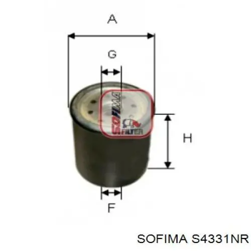 Filtro combustible S4331NR Sofima