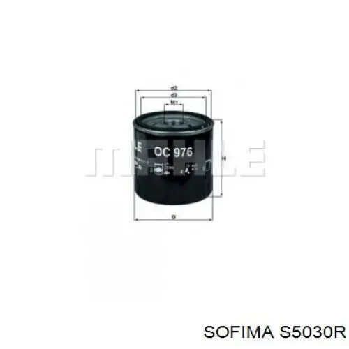 Фильтр масла Sofima S5030R