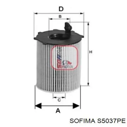S 5037 PE Sofima фильтр масляный