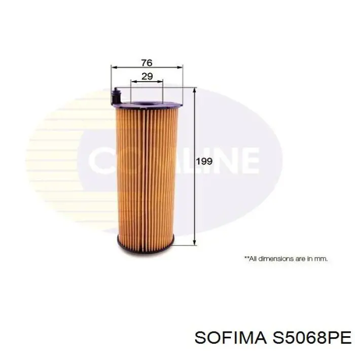 S 5068 PE Sofima масляный фильтр