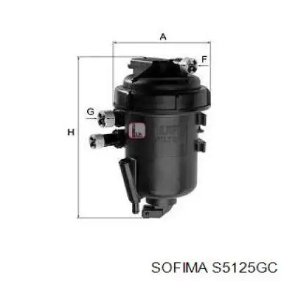 S5125GC Sofima корпус топливного фильтра