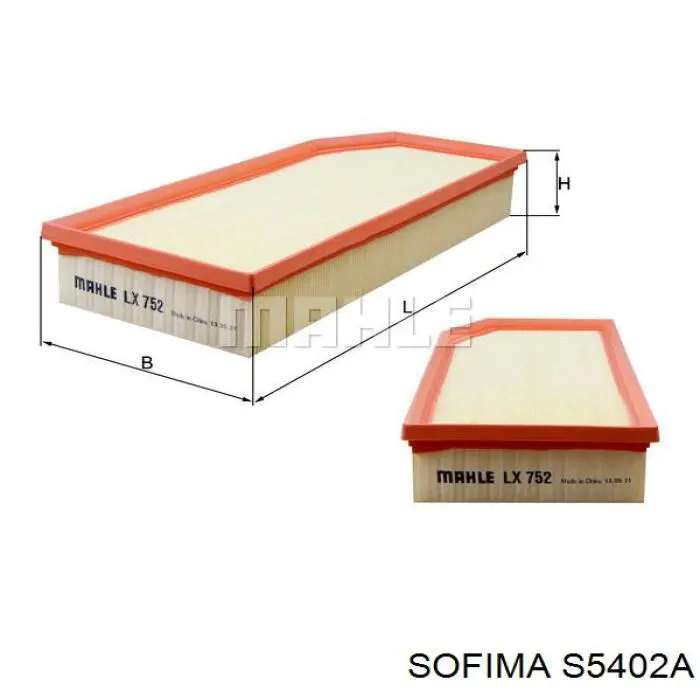 Воздушный фильтр S5402A Sofima