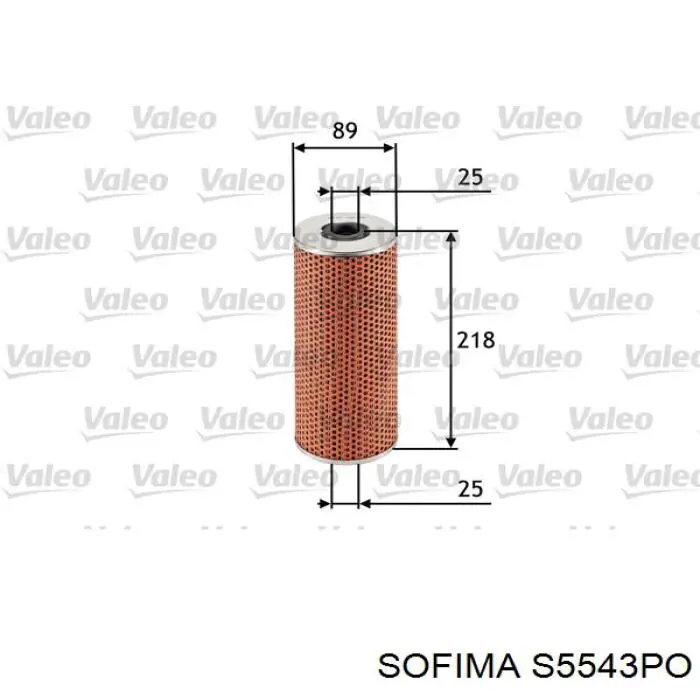 Масляный фильтр S5543PO Sofima