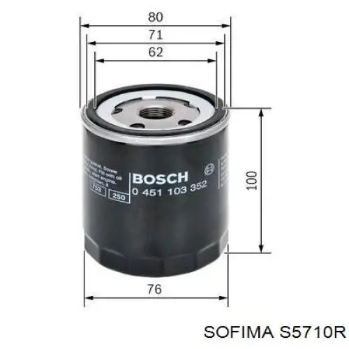 Фильтр очистки масла центробежный Sofima S5710R цена, от 4.60 USD