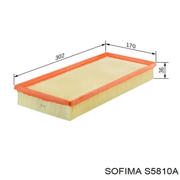 Filtro de aire S5810A Sofima