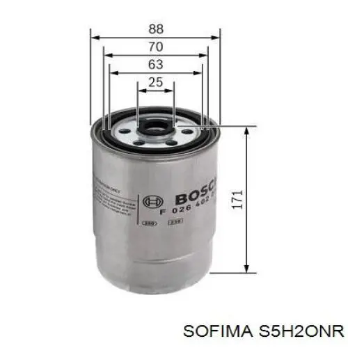 S5H2ONR Sofima топливный фильтр