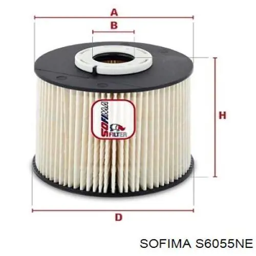 Filtro combustible S6055NE Sofima