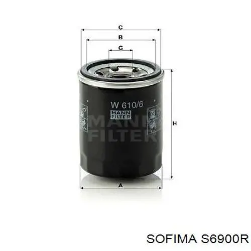 Фильтр очистки масла центробежный Sofima S6900R цена, от 6.19 USD