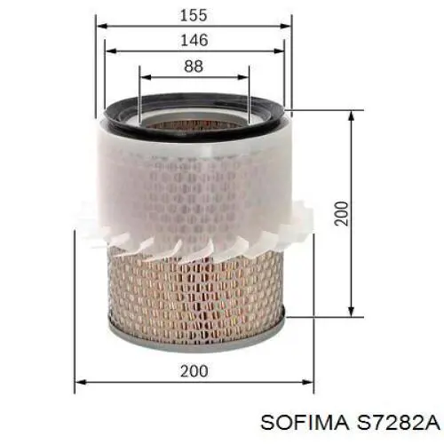 Купить S7282A Sofima Автомобильный фильтр воздуха