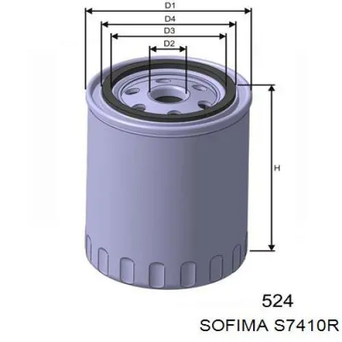 Масляный фильтр S7410R Sofima