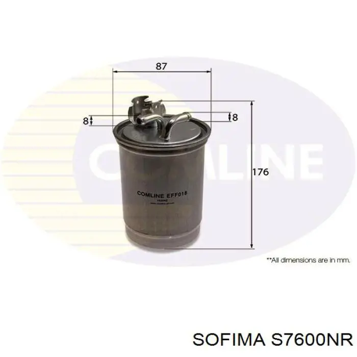 Топливный фильтр S7600NR Sofima