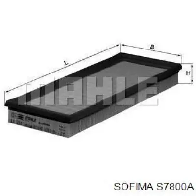 Filtro de aire de motor S7800A Sofima