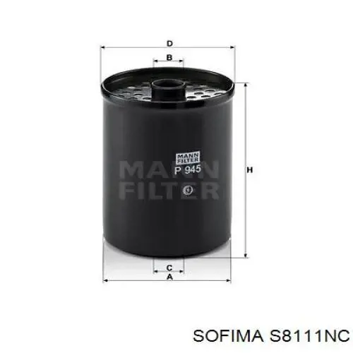 Топливный фильтр S8111NC Sofima