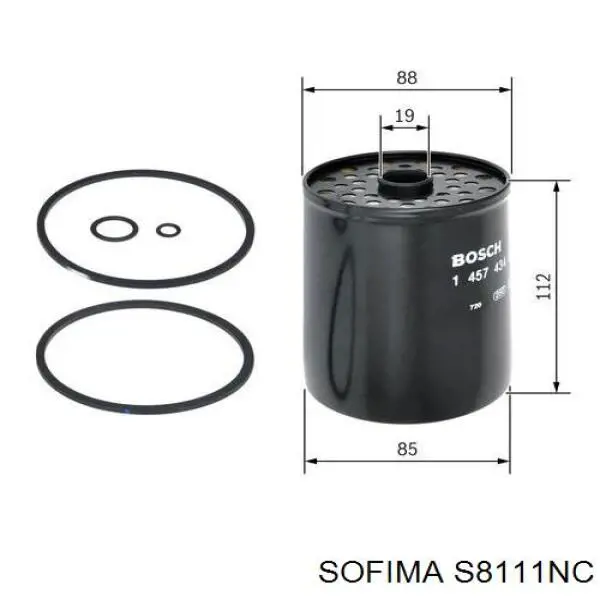Фильтр тонкой очистки топлива Sofima S8111NC цена, от 4.40 USD