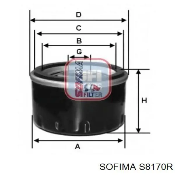 S 8170 R Sofima масляный фильтр