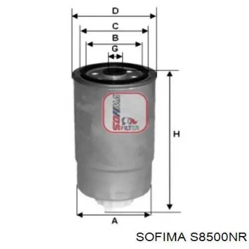 S 8500 NR Sofima топливный фильтр