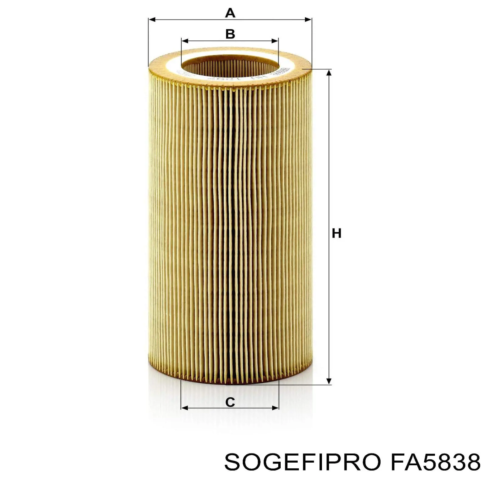 FA5838 Sogefipro масляный фильтр