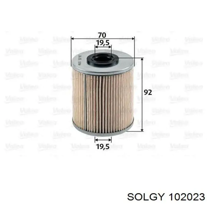 Filtro combustible 102023 Solgy