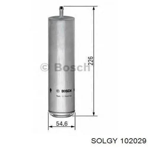 Filtro combustible 102029 Solgy