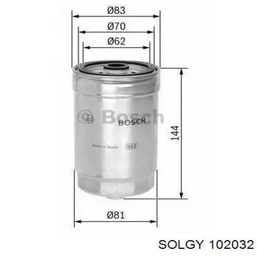 Купить 102032 Solgy Фильтр-отстойник топлива грубой очистки