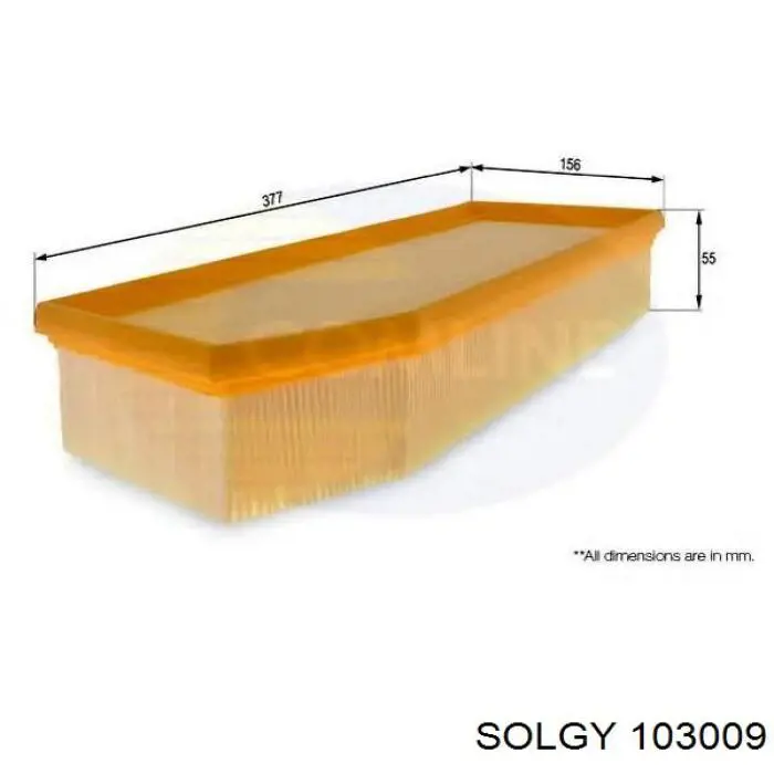 103009 Solgy Filtro de ar