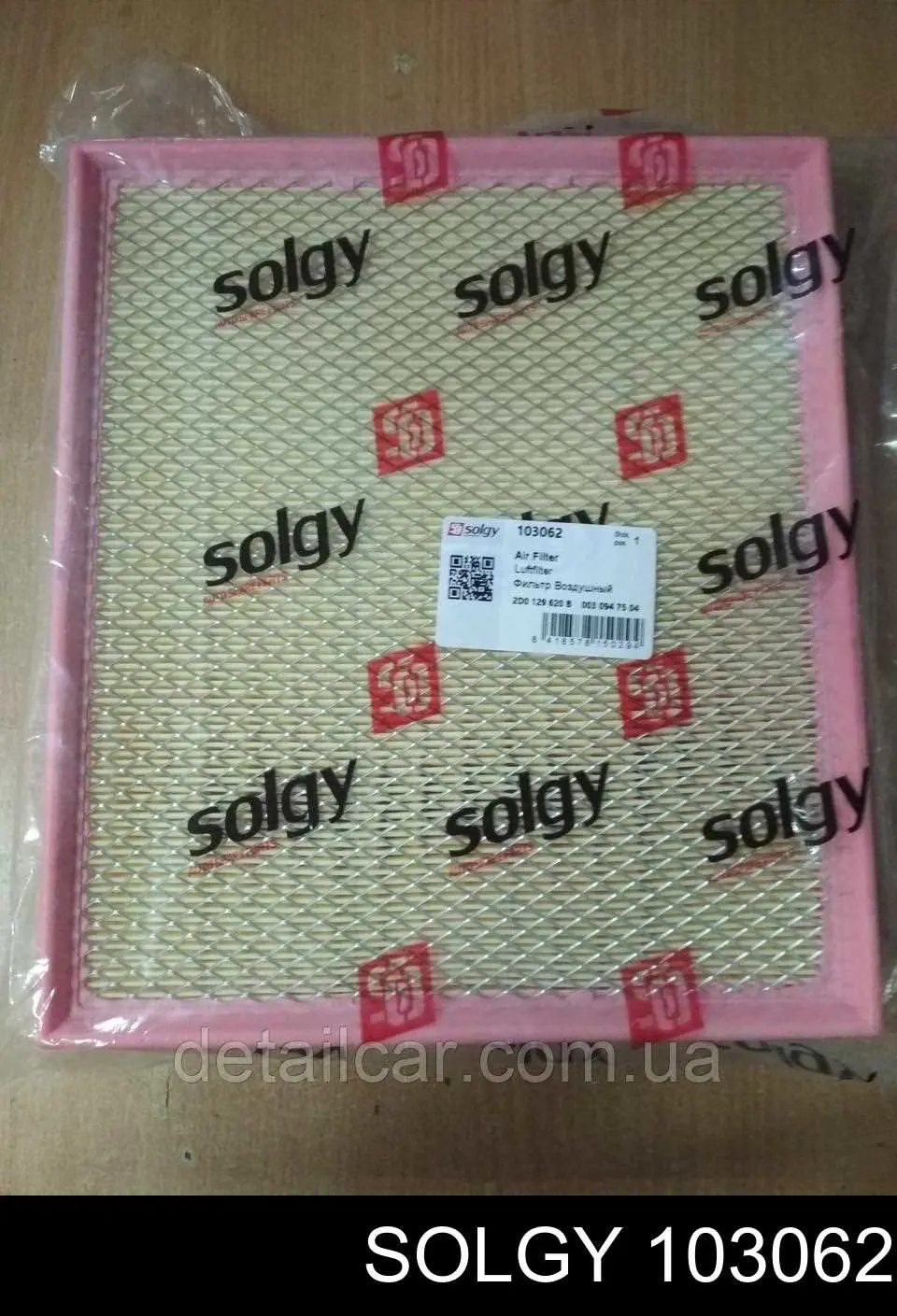 Воздушный фильтр 103062 Solgy