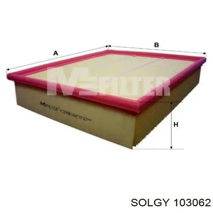 Купить 103062 Solgy Автомобильный фильтр воздуха