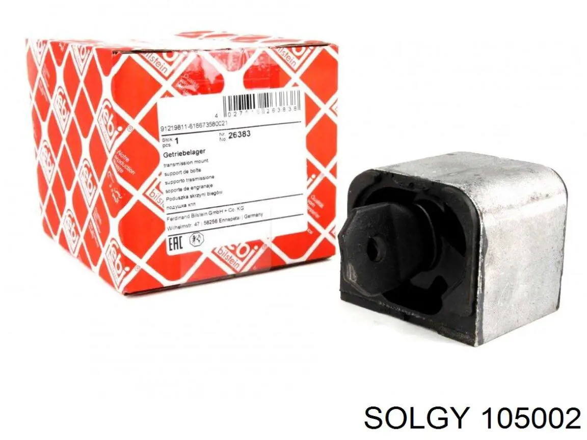 105002 Solgy подушка трансмиссии (опора коробки передач)