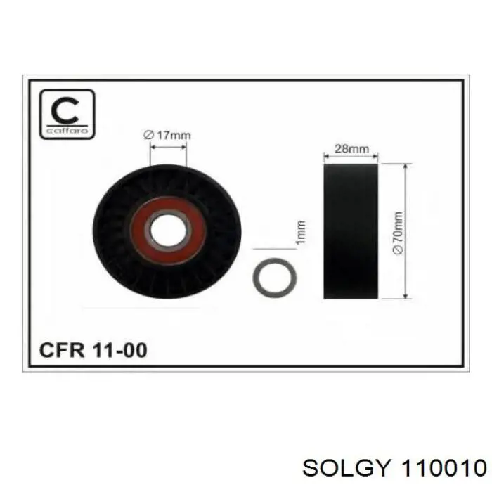 110010 Solgy Натяжитель клинового ремня