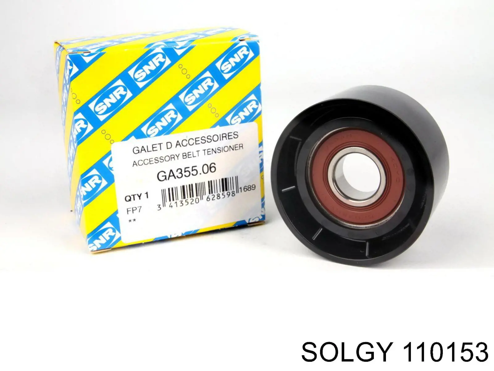 Polea inversión / guía, correa poli V 110153 Solgy