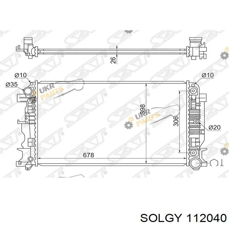 112040 Solgy Радиатор основной