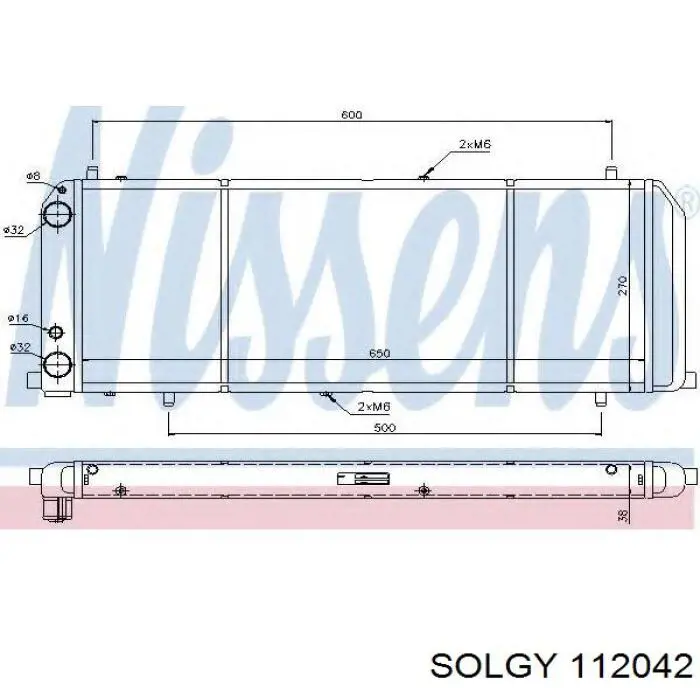 Радиатор охлаждения двигателя Solgy 112042 цена, от 100.14 USD