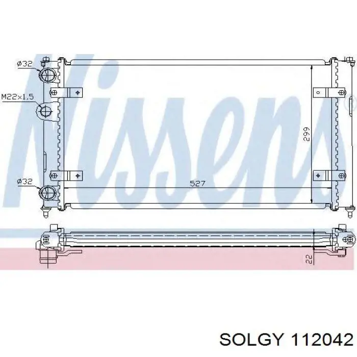 112042 Solgy Радиатор основной
