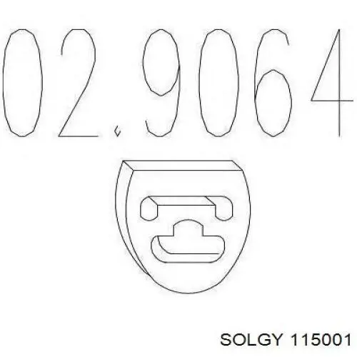Подушка крепления глушителя Solgy 115001 цена, от 1.91 USD