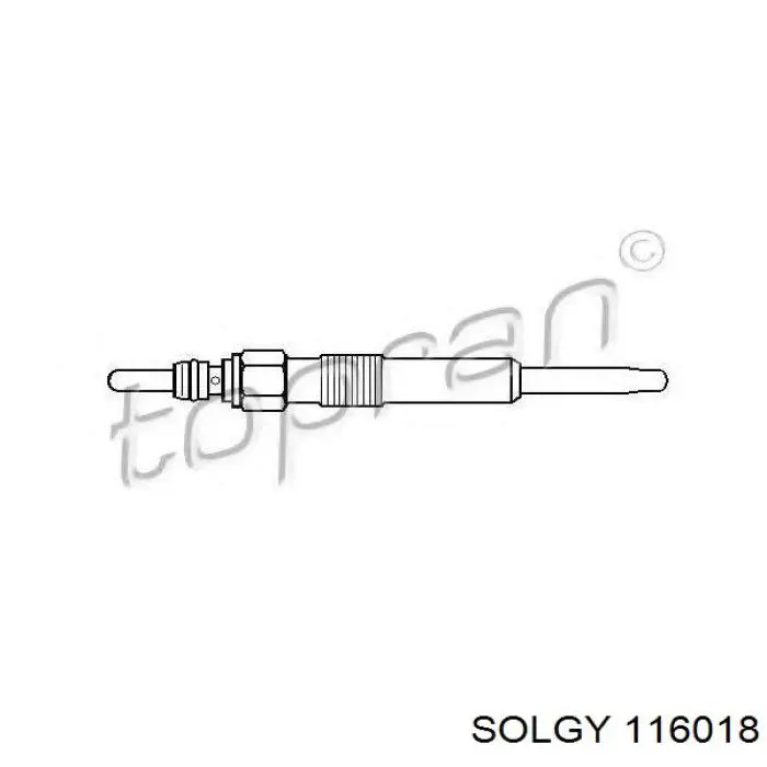 Bujía de incandescencia 116018 Solgy