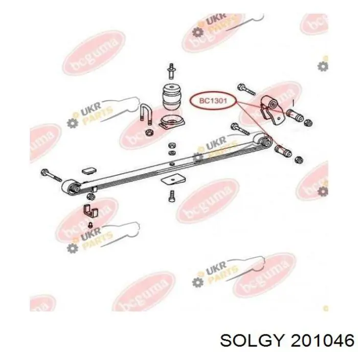 Сайлентблок (втулка) рессоры передней Solgy 201046 цена, от 3.50 USD